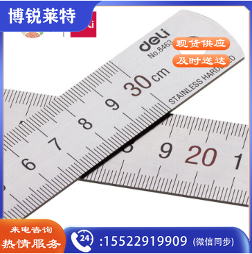 得力8463钢直尺300mm (单位：把)