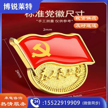 党徽 党员徽章 党徽胸章 厚度2mm 磁扣款 20个起售