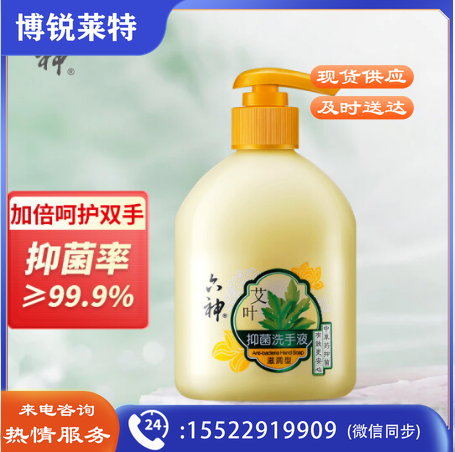 六神【艾叶抑菌】洗手液500ml*1(有效抑菌99.9% 清爽 )