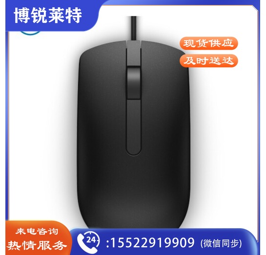 戴尔(DELL)MS116 鼠标有线 商务办公经典对称 有线鼠标 USB接口 即插即用 鼠标 (黑色)