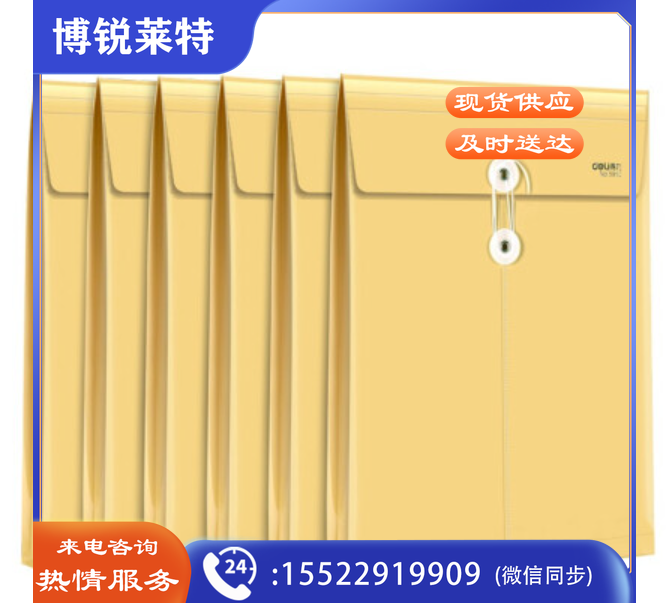 得力PP档案袋_5910绳扣式档案袋  资料夹(黄)(只)