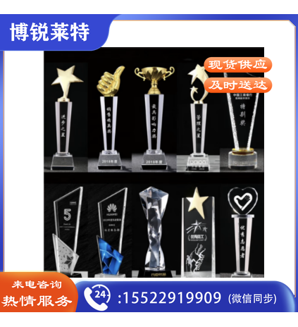水晶奖杯奖牌23cm 三款可选 比赛活动奖杯 创意奖杯 纪念奖杯