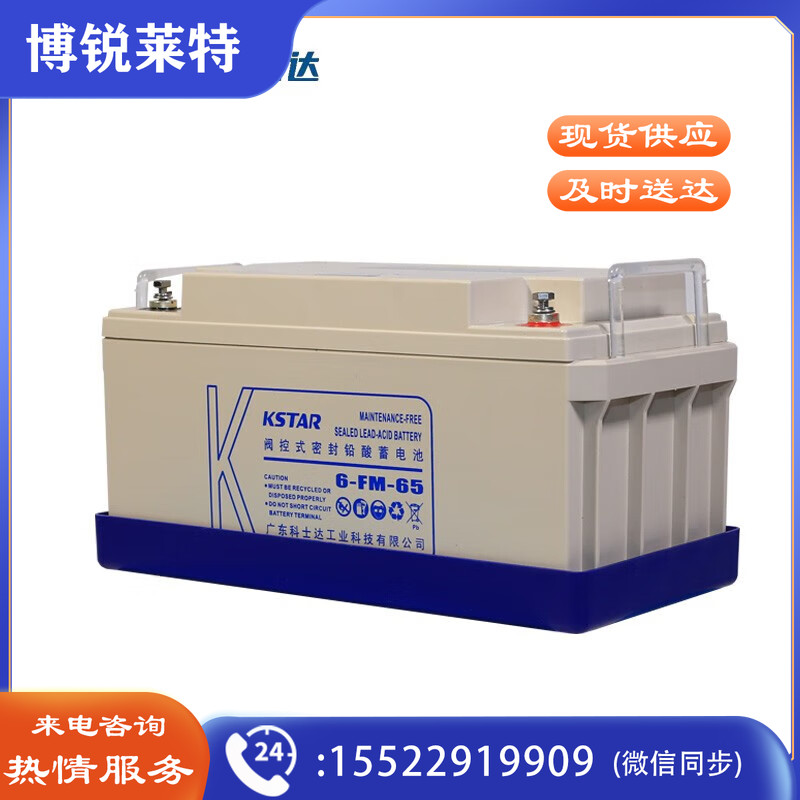 科士达UPS蓄电池 6-FM-65 12V65AH铅酸免维护配防漏液托盘 UPS不间断电源 EPS消防应急电源专用