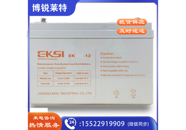 爱克赛 EKSI 不间断UPS电源 铅酸免维护蓄电池 EK100-12(12V100AH) 接口 O型下旋端子