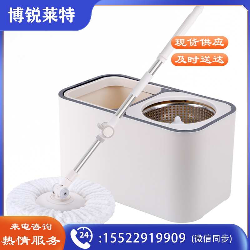 拓朴（TOPOTO）大卫双驱动旋转拖把桶 免手洗拓扑拖布地拖墩布干湿两用好神拖 D9 1杆2头
