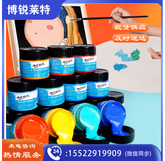 蒙玛特（Mont Marte） 丙烯颜料套装手绘涂鸦墙绘t恤diy丙烯画 100ml 常用24色