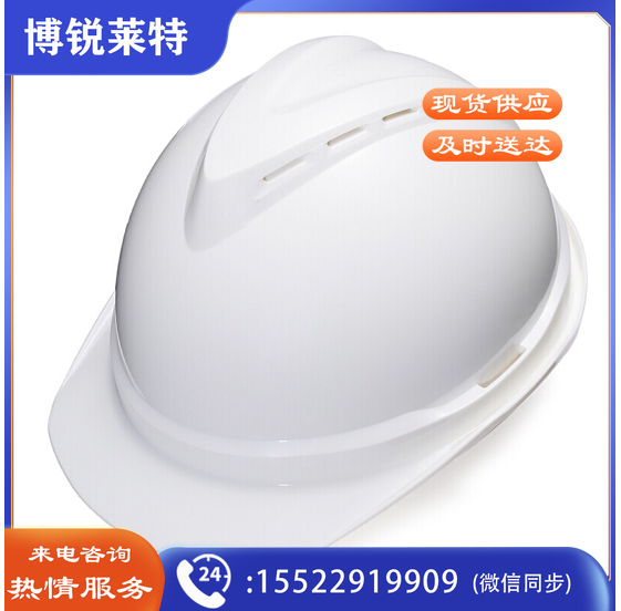 梅思安 V-Gard500 PE 豪华型透气安全帽(白色）10146611