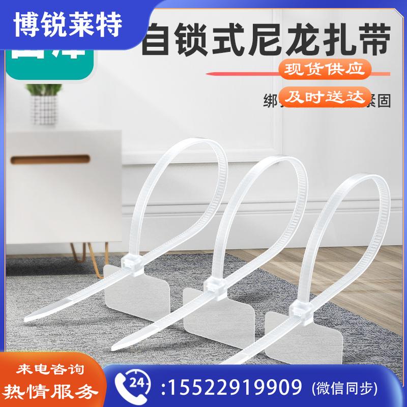 山泽（SAMZHE）扎带 多功能理线带绑带 专业自锁式 3.0*150mm透明尼龙标签束线带 约200根/包ZD-07