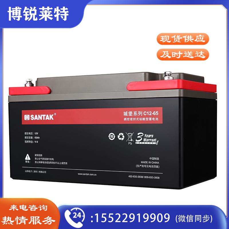 山特（SANTAK）C12-65 山特UPS电源电池免维护铅酸蓄电池 12V65AH