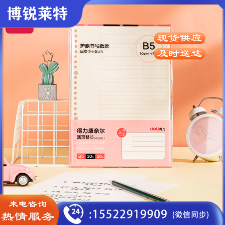 得力NB530-1活页替芯(康奈尔)(本)