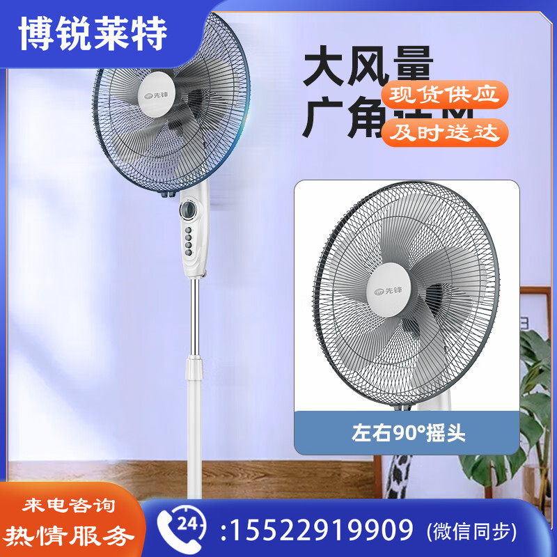 先锋（SINGFUN）电风扇五叶落地扇大风量风扇立式广角摇头电扇定时家用客厅办公室机械风扇 FS40-11B