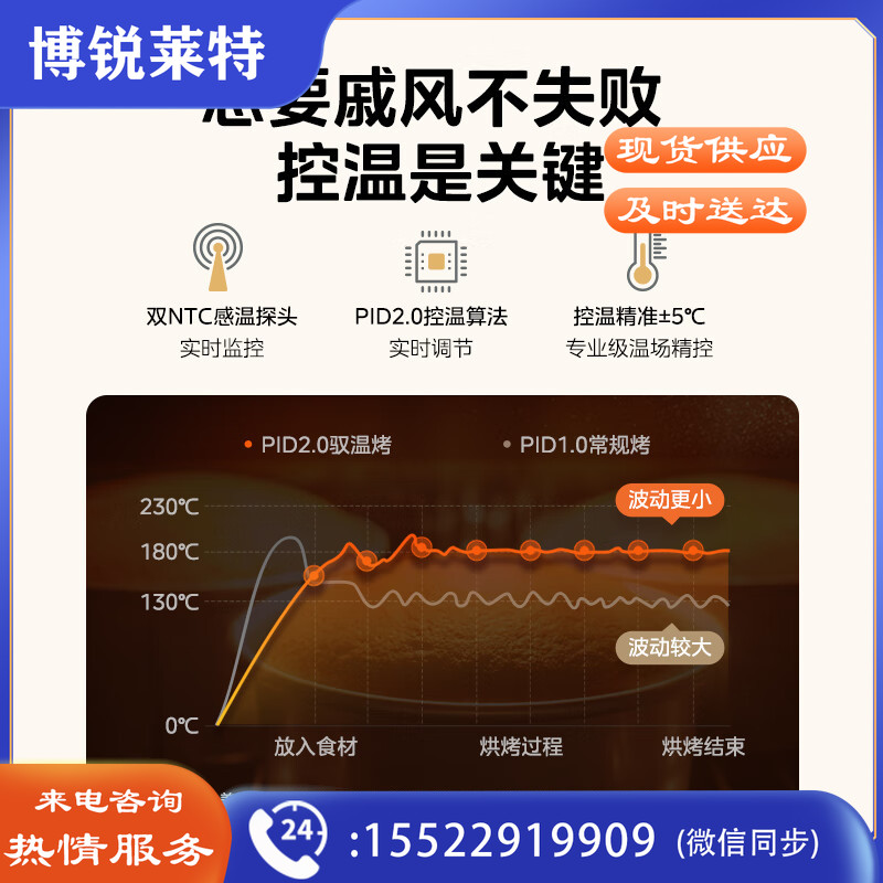 美的（Midea）40L大容量家用多功能烘焙电烤箱 四面搪瓷/热风循环/独立控温/旋转烤叉/空气炸烤箱一体 PT4012W