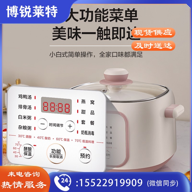 美的（Midea）电炖锅 电炖盅 煲汤锅 炖汤锅 婴儿辅食锅 隔水炖 养生锅 一锅五胆 白瓷内胆2.5L DZC2551