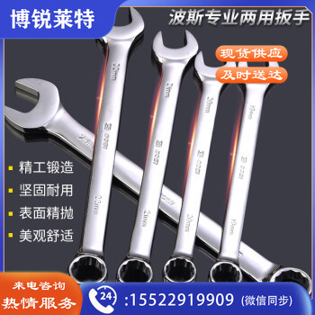波斯（BOSI）精品两用扳手开口梅花呆扳手板子汽修机修工具 BS391112（12MM）
