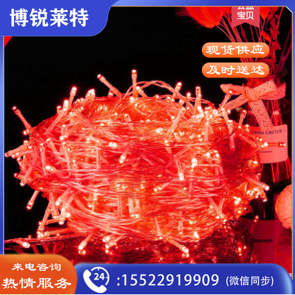 LED小彩灯 红色 插电款-20米 200灯闪灯串灯满天星户外七彩变色霓虹灯
