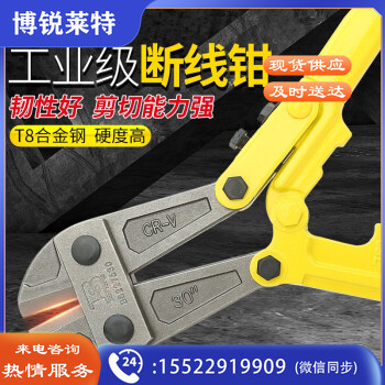波斯（BOSI）断线钳钢筋剪钢丝铁丝大钳子鹰嘴剪刀断丝剪大力钳钢筋剪 BS227514（14寸）