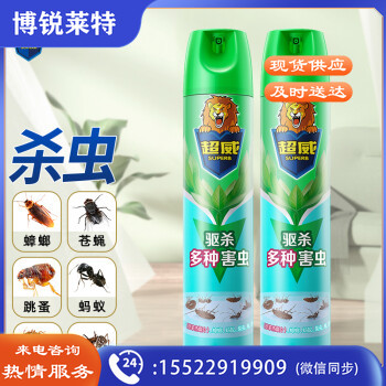 超威 杀虫剂喷雾蟑螂药蚂蚁药跳蚤药苍蝇药臭虫药蚊子药500ml*2薄荷清香