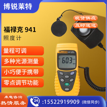 福禄克（FLUKE）941 照度计 光度计 测光表 荧光灯及可见光多种光源测量