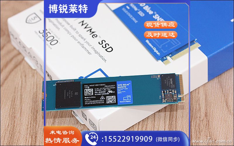西部数据（Western Digital）2T SSD固态硬盘 M.2接口（NVMe协议） WD Blue SN570 四通道PCIe 高速