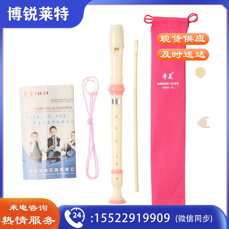 奇美 QIMEI QM6A-12 亲情树教学指定课堂乐器高音六孔竖笛（帆布袋）
