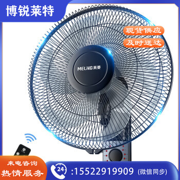美菱（MeiLing）电风扇/壁扇 家用客厅墙壁挂扇挂式省电摇头风扇六叶远程遥控 FB16-1RC