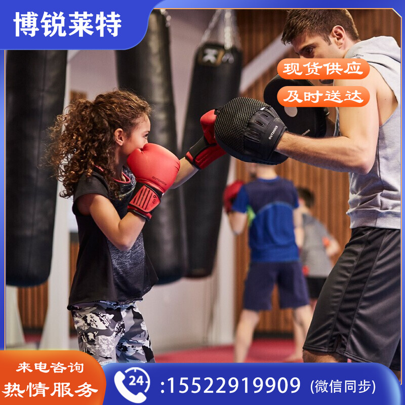 迪卡侬 成人拳击手套男女散打泰拳格斗搏击初学者拳套100BOXG经典120-黑色14oz2982941