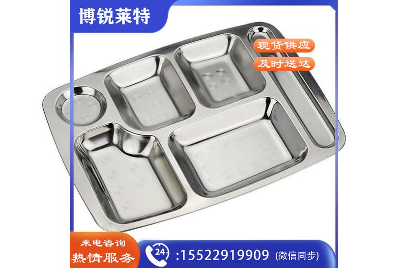 食品级304不锈钢餐盘饭盒 六格分格快餐盘学生餐盒 加厚