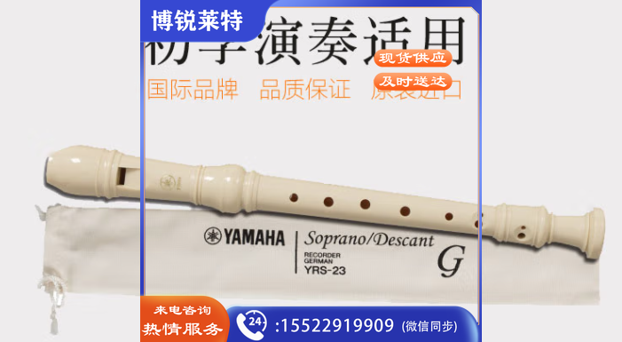 雅马哈（YAMAHA）竖笛 高音C调竖笛学生成人初学笛子 YRS-23G 德式【学生适用 老师推荐】