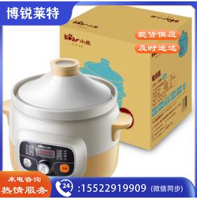 小熊（Bear）电炖锅 陶瓷电炖盅微电脑可预约4L大容量煮粥煲汤电砂锅白陶文火慢炖DDG-D40H5 4升大容量电炖锅