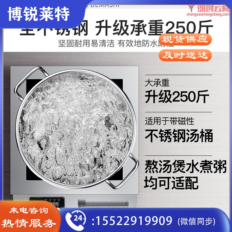 德玛仕 DEMASHI 商用电磁炉大功率 5000W大功率商业火锅炒菜电池炉电磁灶 5000W不锈钢 IH-TT-5000NB