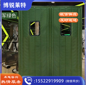 巨联(JULIAN) 军绿色带窗户门帘  布艺棉门帘 单位：每平米 