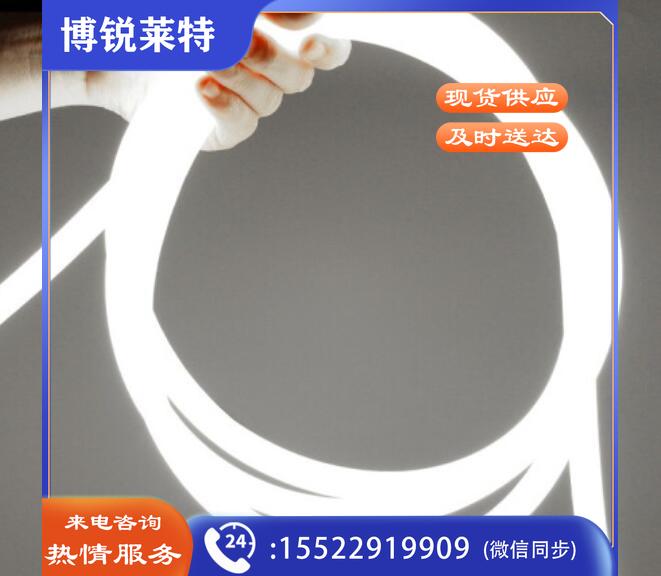 LED圆形灯带360度发光霓虹灯带柔性灯带220V工程亮化户外防水灯条  【白光】