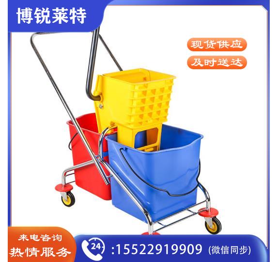 白云清洁(baiyun cleaning)AF08071 大号双桶榨水车60L 酒店宾馆保洁墩布拖把挤水桶拧水桶压水桶柞水车