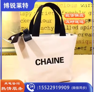 欧美风水桶包简约帆布手提袋时尚便携纯色妈咪包上班族饭盒包水杯袋-米色蝴蝶结拉头手提袋