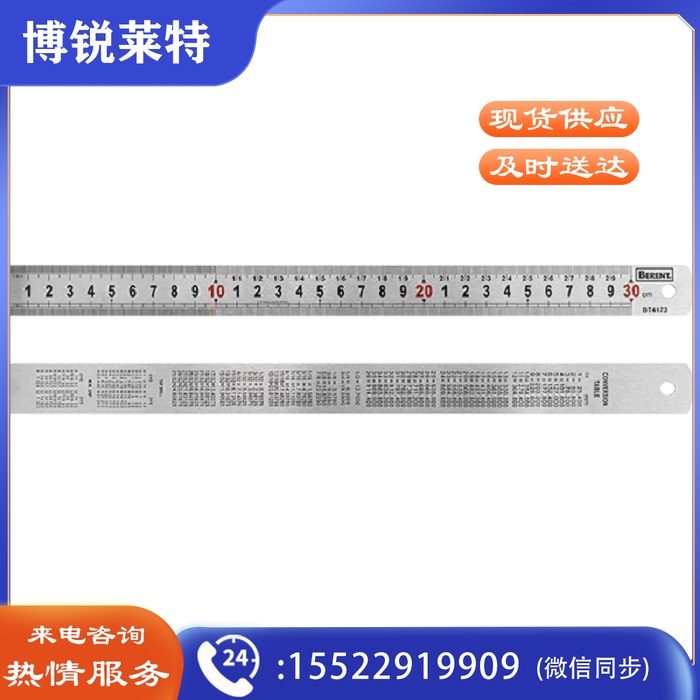 百锐 BT4173 直尺 300mm 不锈钢 (单位：个)
