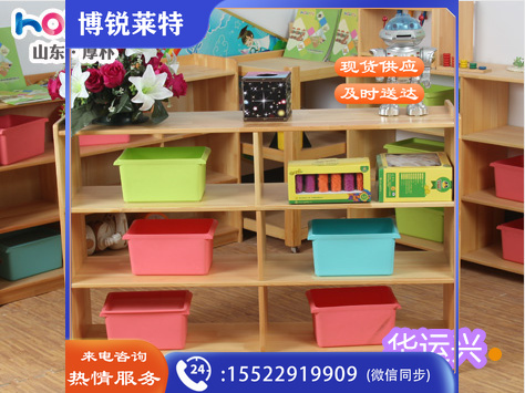 幼儿园实木六格柜