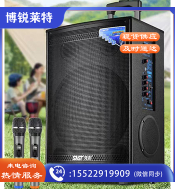 先科ST-1509D大功率广场舞15英寸移动拉杆室外音箱