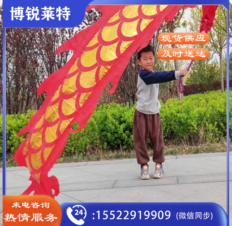 舞龙带龙头彩带甩龙 2米