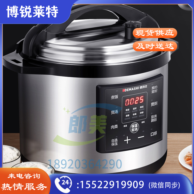 德玛仕(DEMASHI)商用电压力锅 大容量电高压锅 特大号电饭煲酒店饭店食堂煮饭锅煲汤多用途电炖锅 12L/升多功能15-20人适用YBD12-135