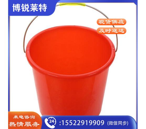 红水桶水桶 塑料手提加厚水桶 红色圆形水桶 单位：个