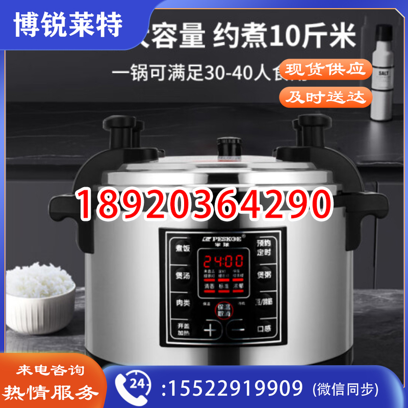 半球(PESKOE)商用电压力锅 大容量电高压锅商用电饭锅特大号电饭煲电炖锅酒店饭店食堂煮饭锅煲汤 21L(30-40人适用)