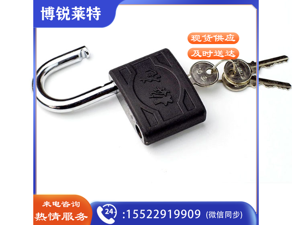 梅花(BLOSSOM)BC9163 防水挂锁 学校仓库大门锁63MM 包胶车门锁