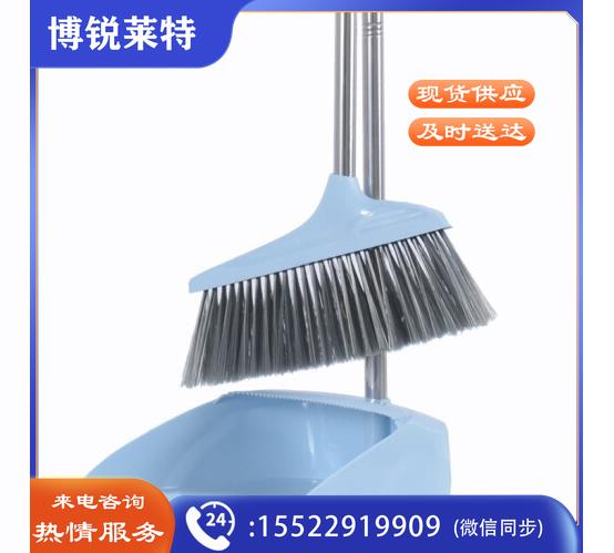 卫洋 WYS077 套装簸箕 带扫把学校物业不锈钢扫帚垃圾铲套装