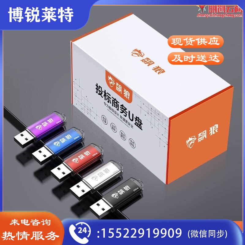 飙狼 256MB USB2.0 U盘 BL-10系列专业招标u盘 学校公司企业办公 投标小容量标签无损电脑U盘10个/盒