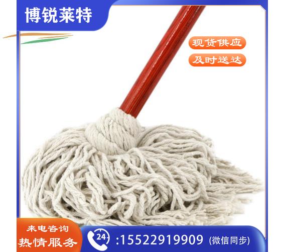 卫洋 WY-711 拖把圆头木杆布面线拖布条酒店物业学校老式拖水墩布 (035)